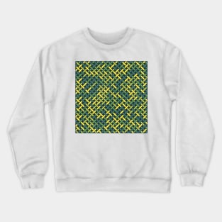 Weave Pattern (Green Yellow) Crewneck Sweatshirt